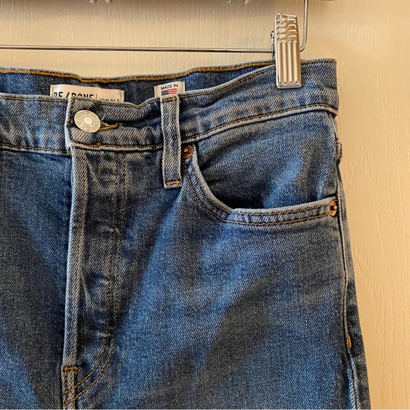 RE/DONE High Rise Ankle Crop Jean in Mid 80s Wash - 28 - Picture 10 of 12